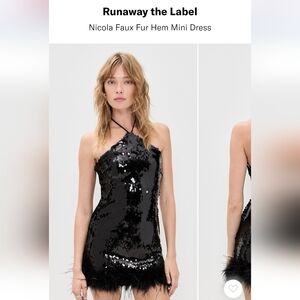 Runaway the Label Black Sequin One Shoulder Dress